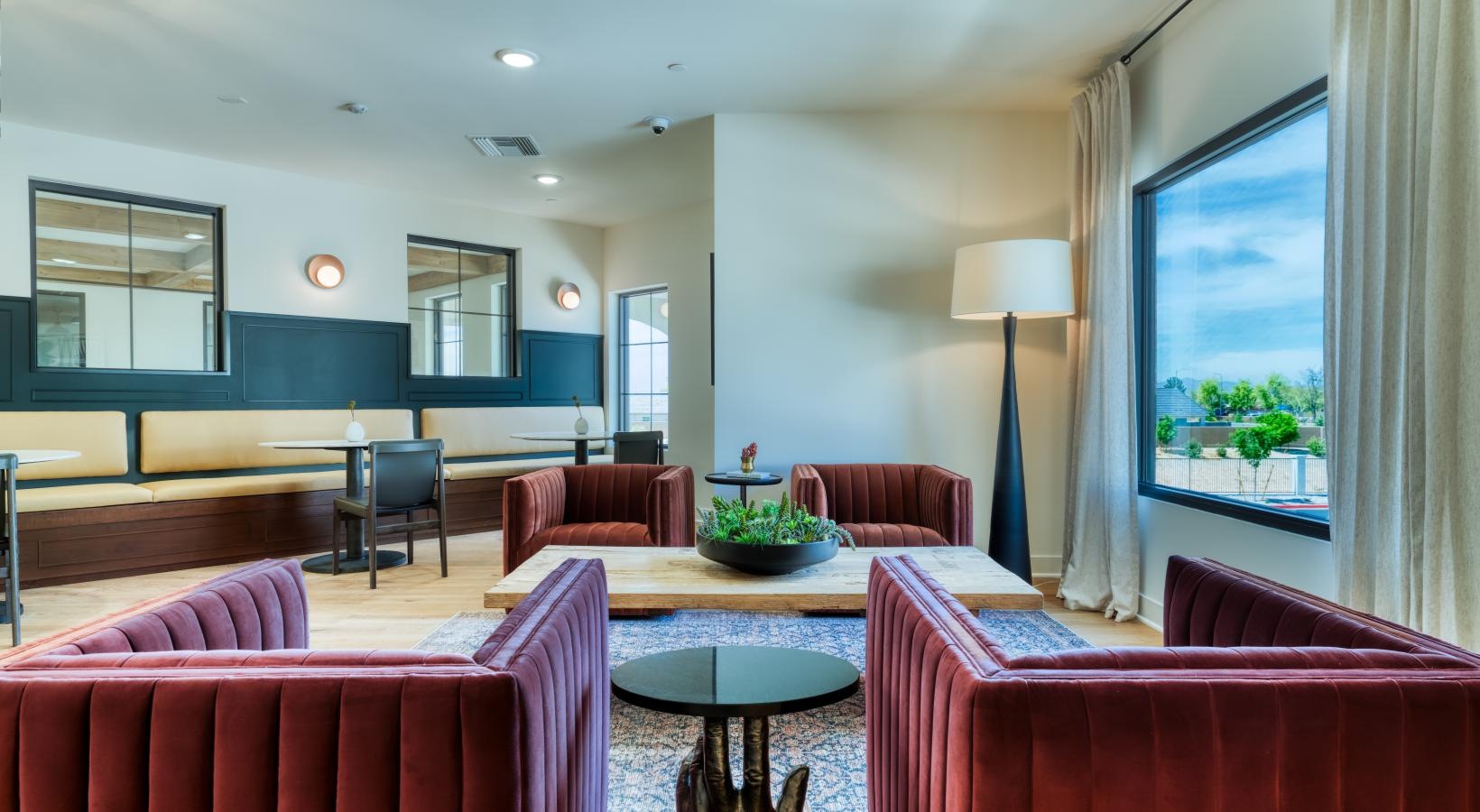 Take advantage of all The Riley has to offer a living room with a large window